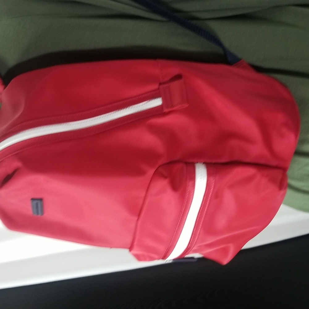 TOMMY HILFIGER RED NYLON BACKPACK - Picture 3 of 8